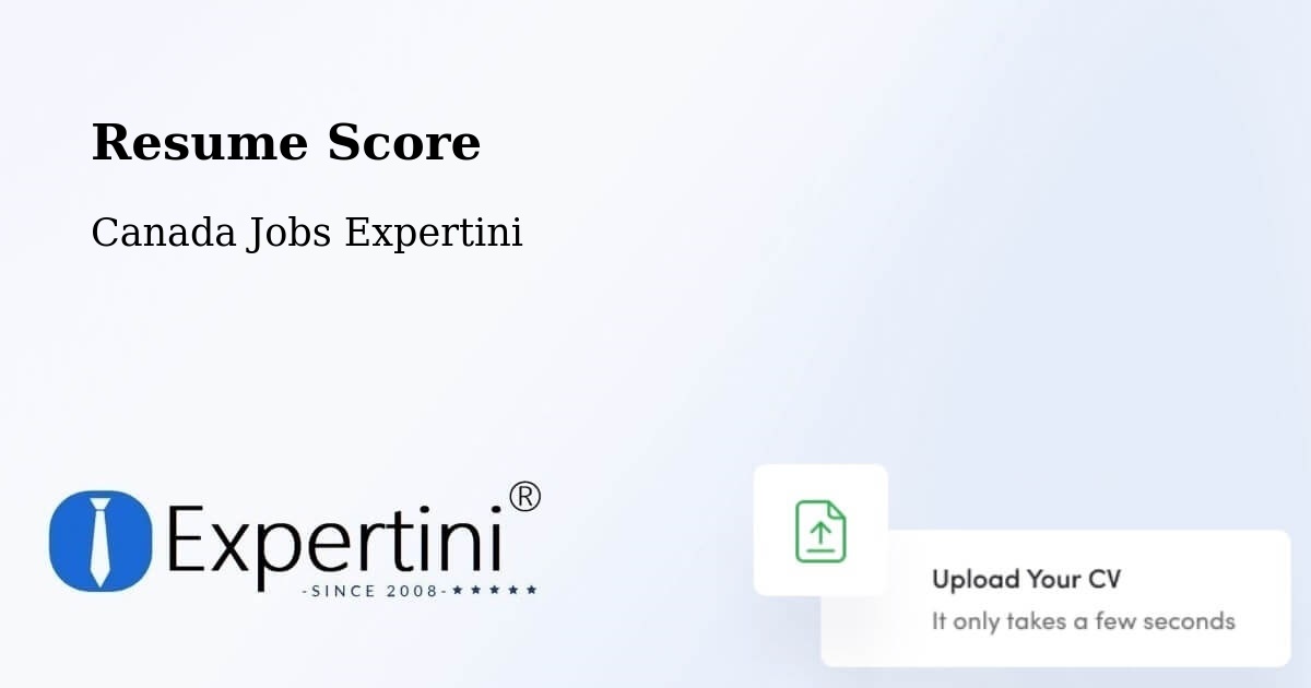 Resume Score - Canada Jobs Expertini